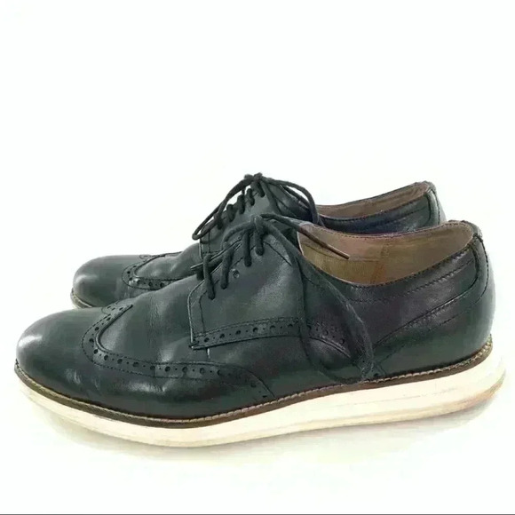 Cole Haan grand os mens Oxfords sz 11 black leather brogue wingtip lightweight main image 6